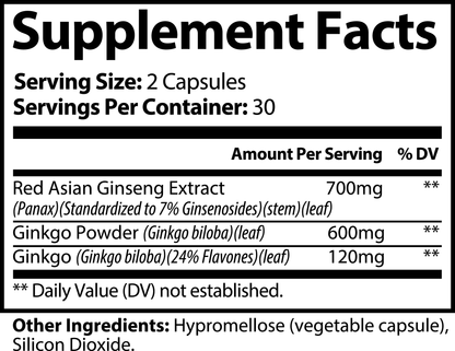 Ginkgo Biloba + Ginseng (Included in the Bundle)