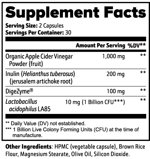 Apple Cider Vinegar Powder Capsules