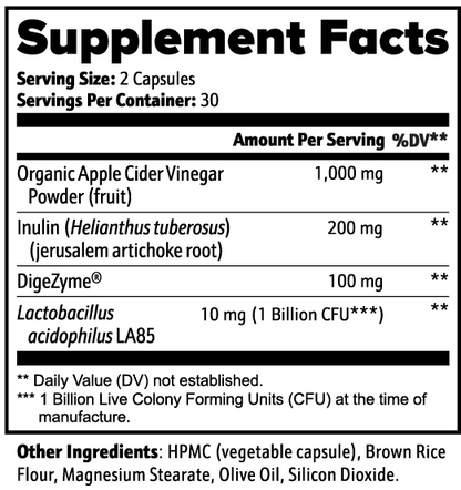 Apple Cider Vinegar Powder Capsules