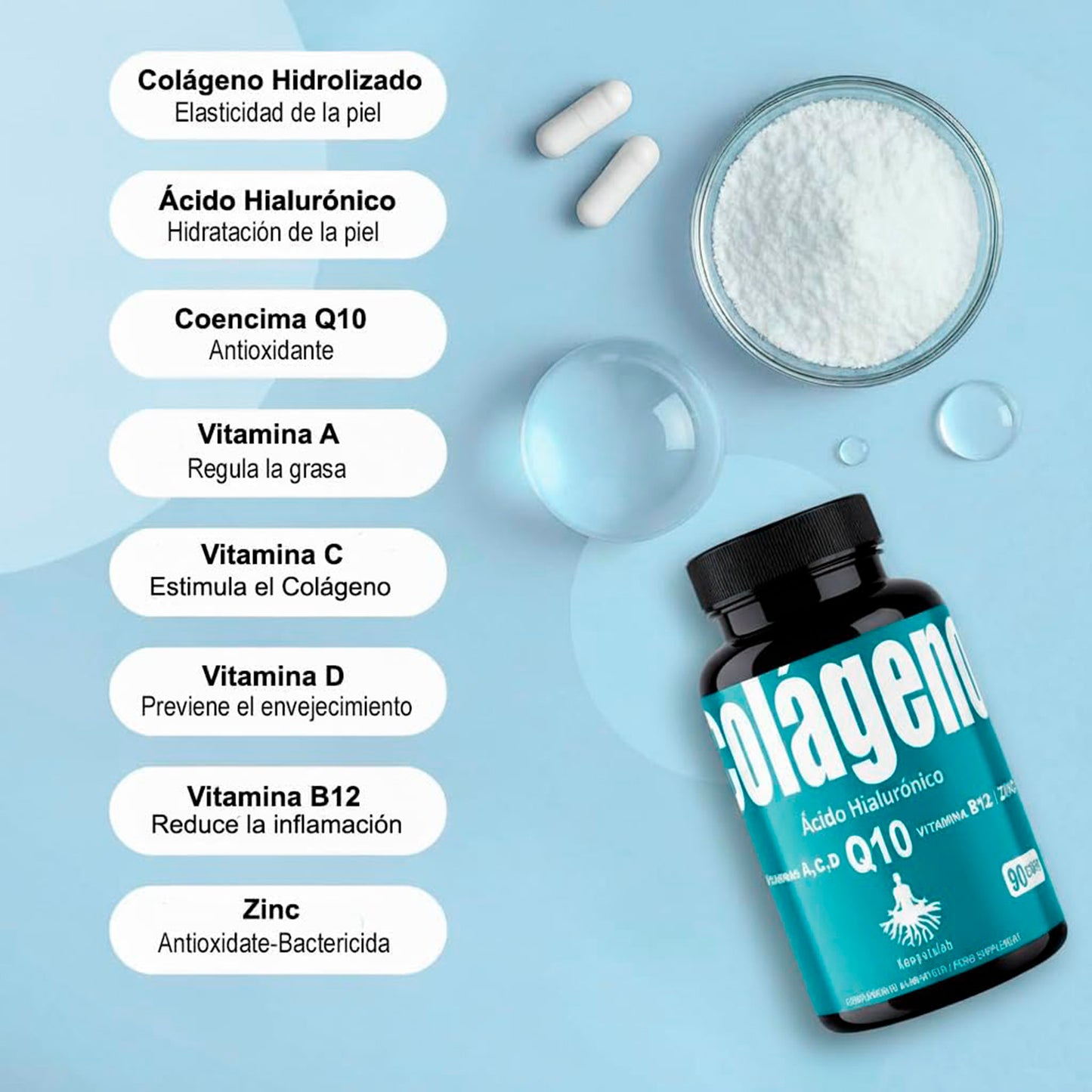 Fórmula Beauty de Colágeno con Acido Hialurónico