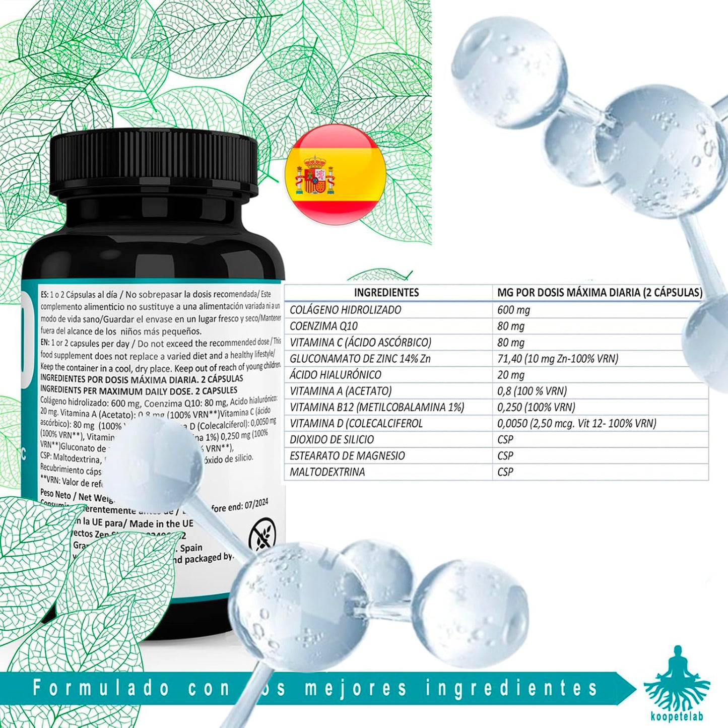 Fórmula Beauty de Colágeno con Acido Hialurónico