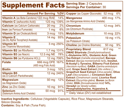 Nootropic Brain & Focus Formula (Included in Bundle)