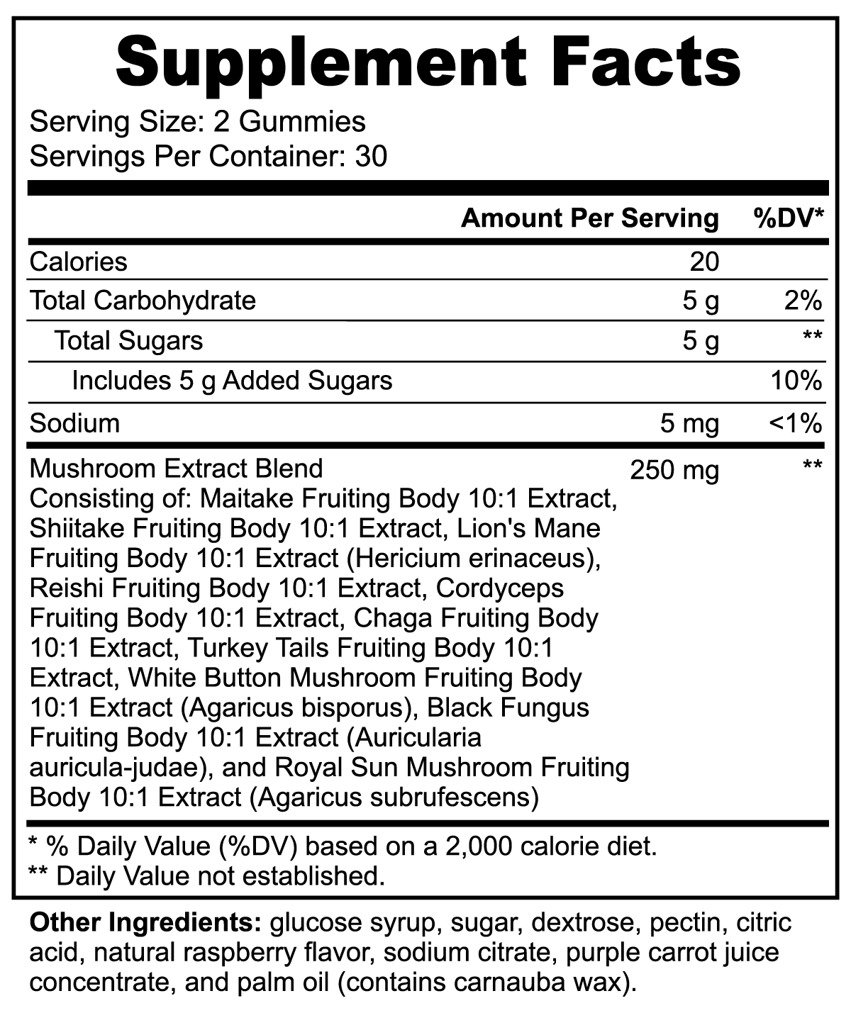 Mushroom Extract Complex (Included in Bundle)